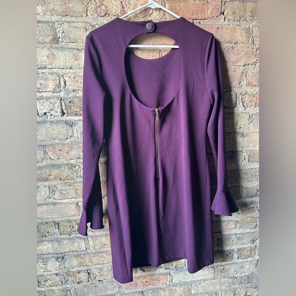 Calvin Klein Rich Purple Long Sleeve Dress - Picture 2 of 11